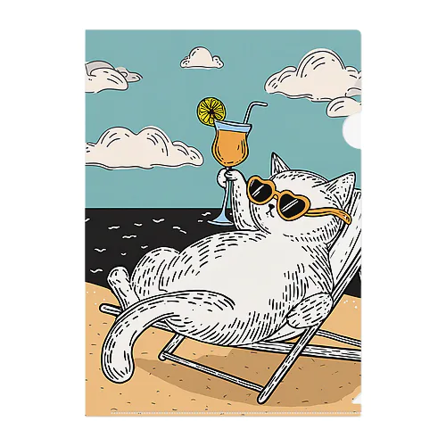 リゾートCat🏖 Clear File Folder