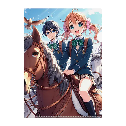 馬で通学する仲間たち Clear File Folder