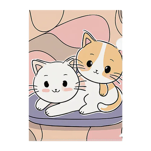 仲良しニャンコ🐈🐾 Clear File Folder