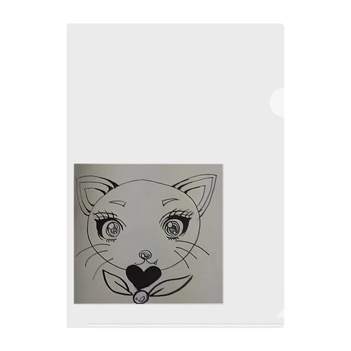 ハートのねこ Clear File Folder