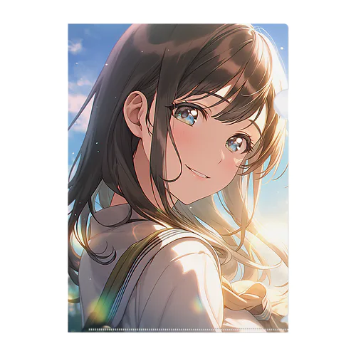 彼女の微笑み - A Glimpse of Happiness Clear File Folder