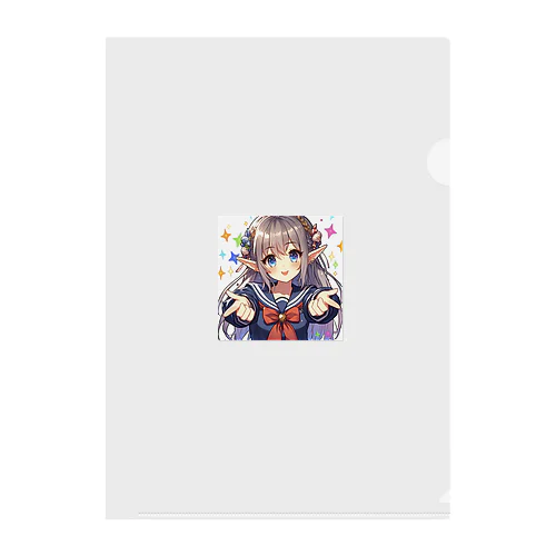 エルフ　美少女　セーラー服　アイドル Clear File Folder