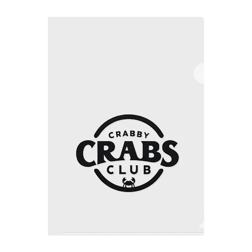 CRABBY CRABS CLUB シンプルロゴ Clear File Folder