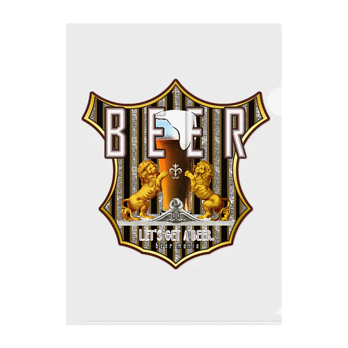 BEER エンブレム14 Clear File Folder