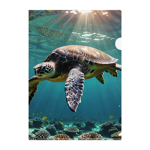 Sea Turtle Clear File Folder