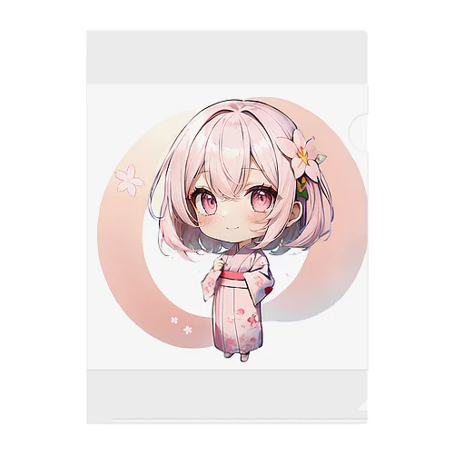 ひなこ♡ゆかたチャレンジ Clear File Folder