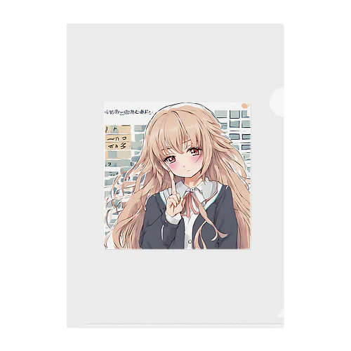 甘えん坊な女性 Clear File Folder