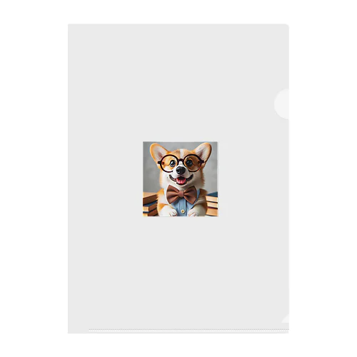 物知りシリーズ　コーギー犬 Clear File Folder