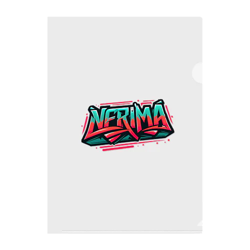 HipHopのグラフィティのロゴ「NERIMA(練馬)」 クリアファイル