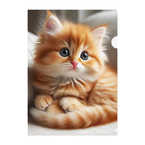 かわいい子猫のキャラクターグッズです Clear File Folder