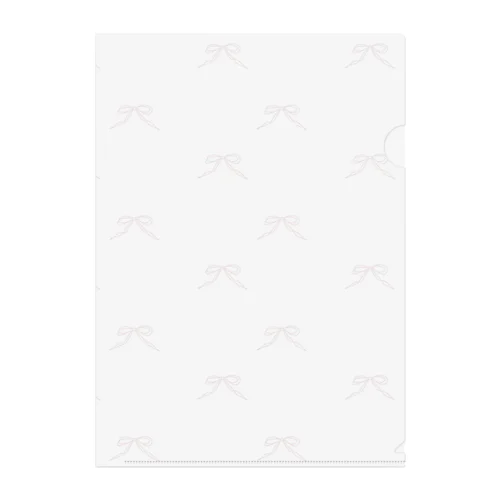 🩰 Balletcore Ribbon pattern . Clear File Folder