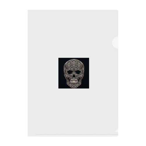 SKULL035 Clear File Folder