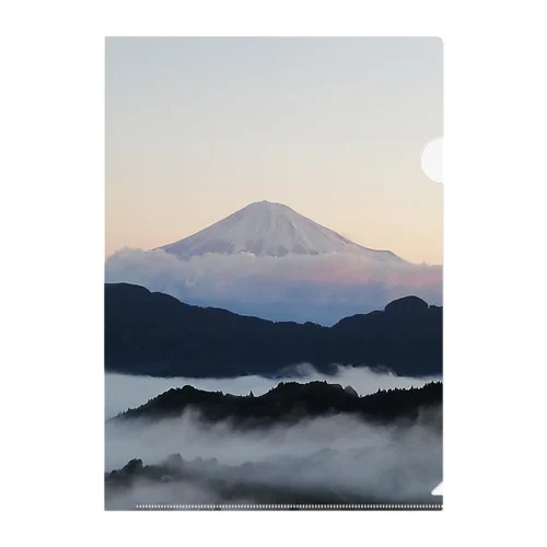 富士山と雲海 Clear File Folder