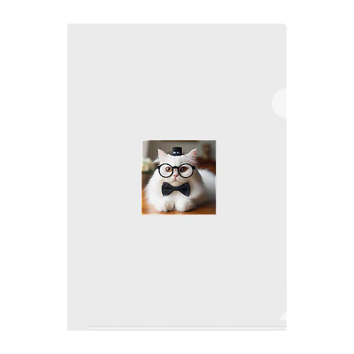 猫教授 Clear File Folder