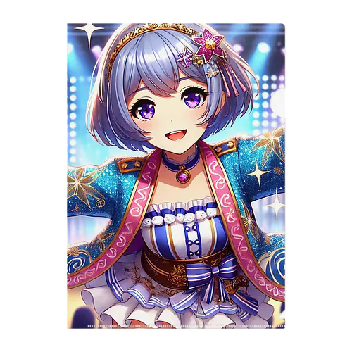 アイドルハナビのグリッターステージジャケット Clear File Folder