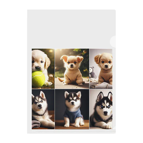 愛らしい犬たち Clear File Folder