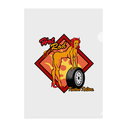 HOT ROD Clear File Folder