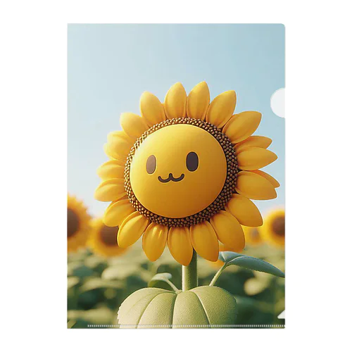 可愛いひまわり🌻😆 クリアファイル