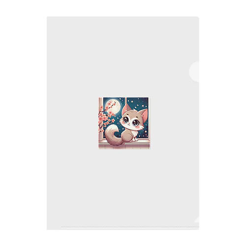 目が可愛い猫グッズ Clear File Folder