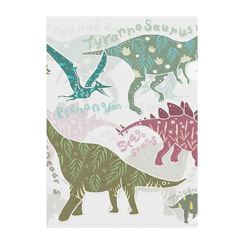 楽園Dinosaur Clear File Folder