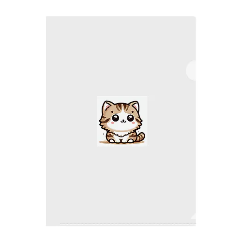 かわいい猫ちゃんデザイン☆LINE風アイテム　Lサイズ有 クリアファイル