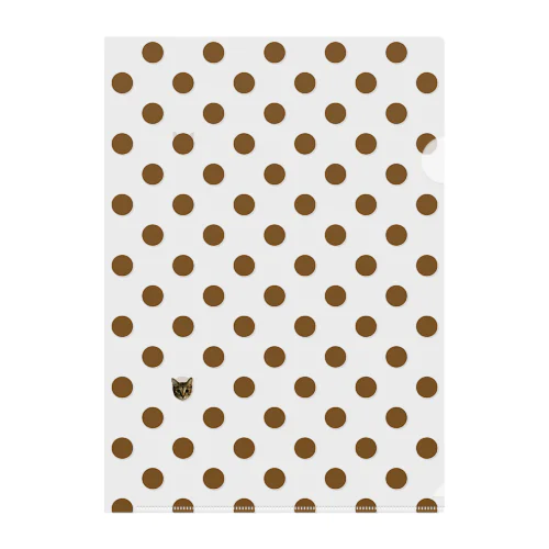 Cat in dots Clear File Folder