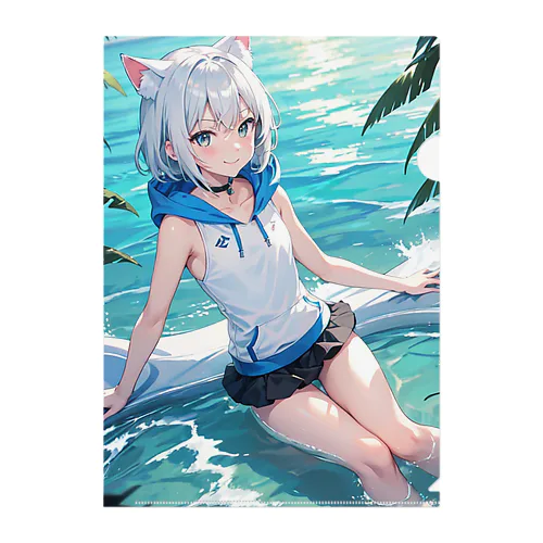 猫耳少女00052 Clear File Folder