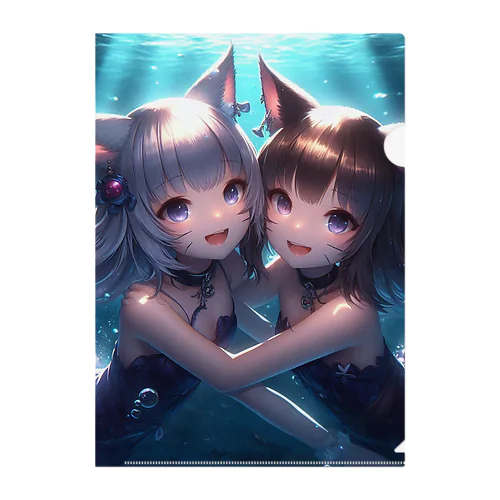 猫耳少女00080 Clear File Folder