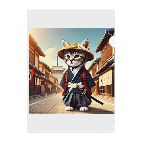 武士Cat Clear File Folder