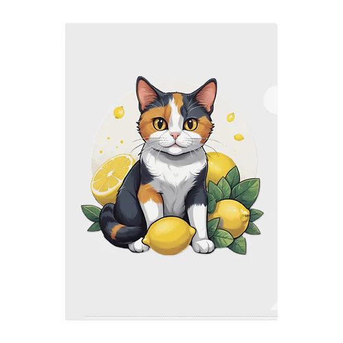 レモンと猫ちゃん クリアファイル