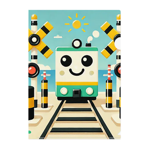 踏切くん3号 Clear File Folder
