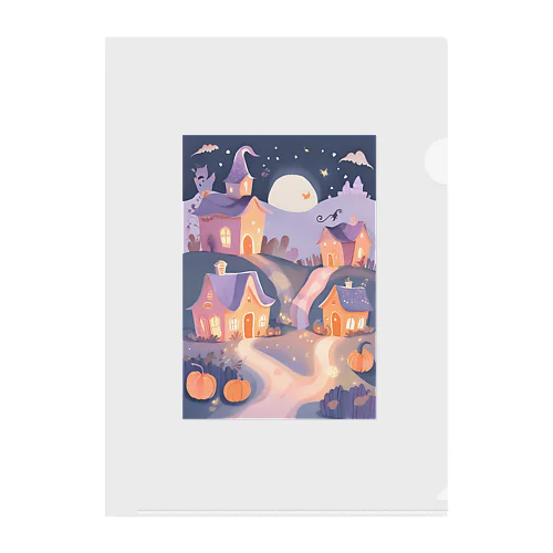 ハロウィンの街 Clear File Folder