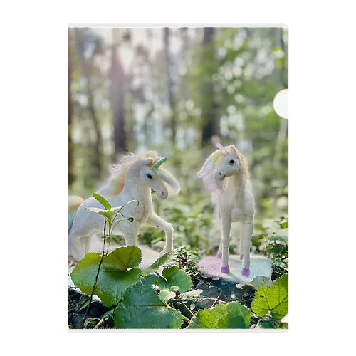 ダブルレインボー☆ユニコーン   Clear File Folder