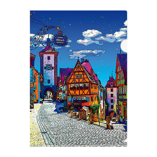ドイツ ローテンブルクのプレーンライン Clear File Folder