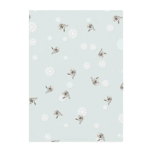 ちび太と雪 Clear File Folder