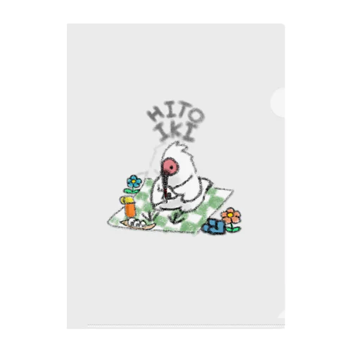 佐渡のゆるいトキとHITOIKI Clear File Folder