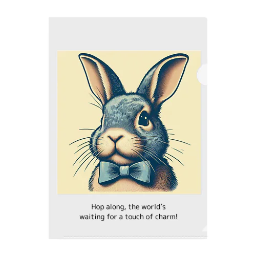 Hop along, the world's waiting for a touch of charm! Clear File Folder