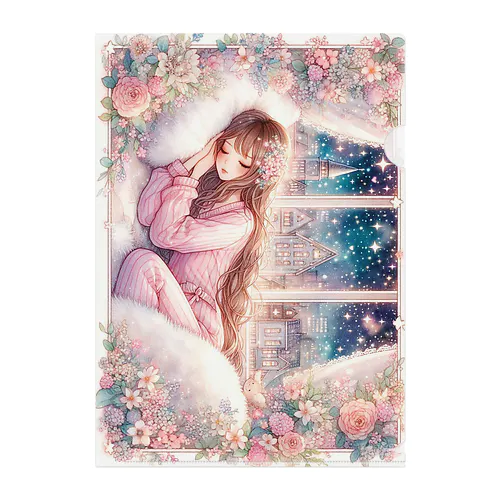 夜のパジャマ散歩～おやすみバージョン2 Clear File Folder