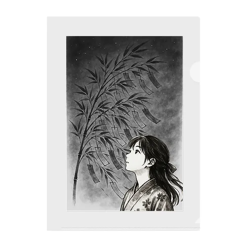 星に願いを、心に灯を-墨のしらべ- Clear File Folder