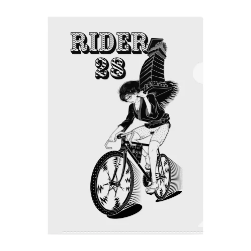 rider28 #1 (black ink) Clear File Folder