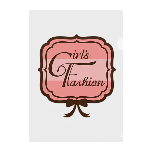 Girls Fashion Clear File Folder