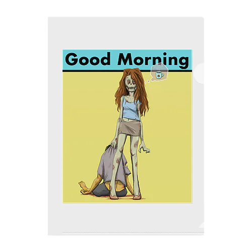 Good Morning coffee Clear File Folder