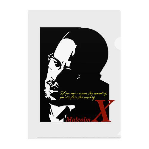 MALCOLM X Clear File Folder