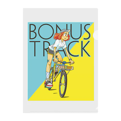 BONUS TRACK (inked fixie girl) Clear File Folder