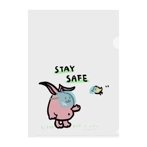 STAY SAFE Clear File Folder