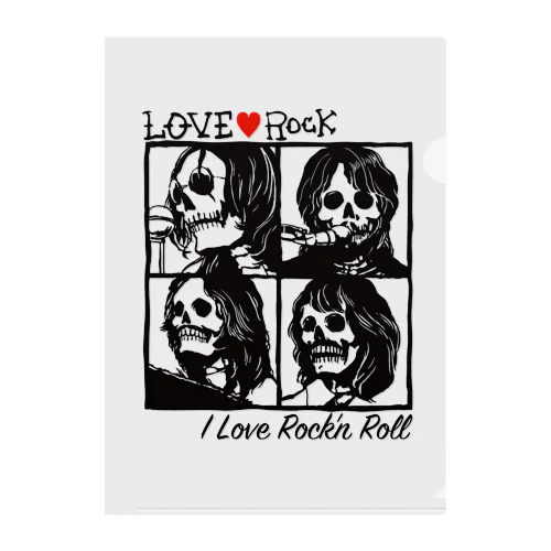 LOVE ROCK Clear File Folder