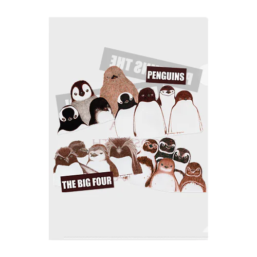 PENGUINS THE BIG FOUR LIVE! Clear File Folder