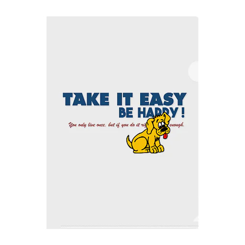 TAKE IT EASY Clear File Folder