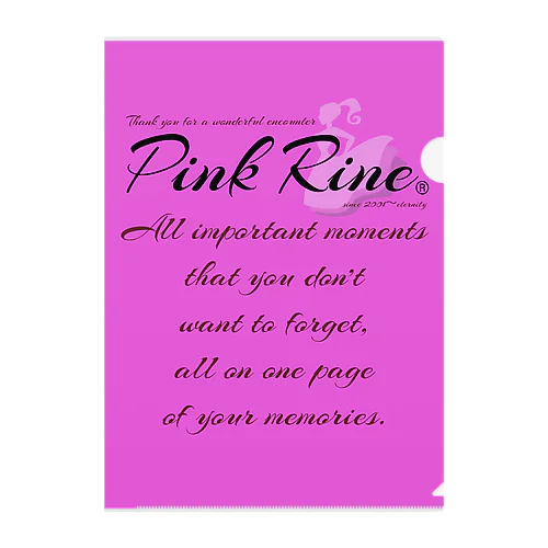 【Pink Rine】オリジナル Clear File Folder