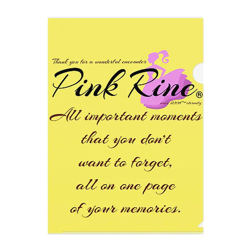 【Pink Rine】オリジナル Clear File Folder